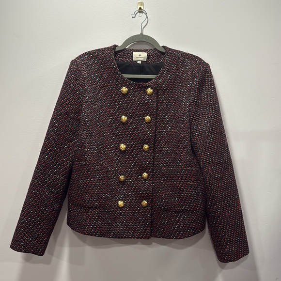 Red and Blue Tweed Marais Jacket - Picture 5 of 8